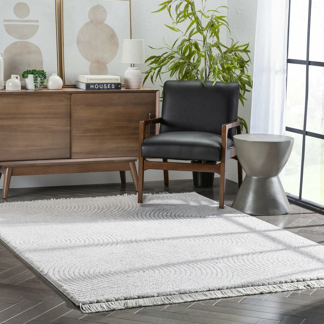Well Woven Pike Geometric Textured Taupe Ivory Ultra Soft High-Low Shag Rug 5 Well Woven Pike Geometric Textured Taupe Ivory Ultra Soft High-Low Shag Rug