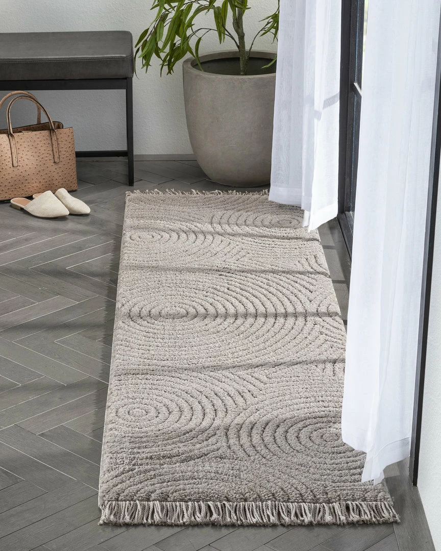 Well Woven Pike Geometric Textured Taupe Ivory Ultra Soft High-Low Shag Rug 10 Well Woven Pike Geometric Textured Taupe Ivory Ultra Soft High-Low Shag Rug