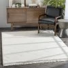 Well Woven Global Firth Moroccan Trellis Textured Ivory Ultra Soft High-Low Shag Rug