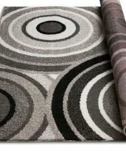 Well Woven Ringo Grey Modern Geometric Rug