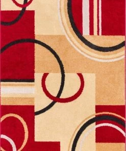 Well Woven Boombastic Red Modern Geometric Rug