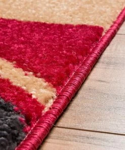 Well Woven Boombastic Red Modern Geometric Rug