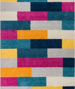 Well Woven Geometric Tribeca Multi Mid-Century Modern Rug