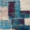 Well Woven Central Park Blue Abstract Brushstrokes Rug 3'11" X 5'3"