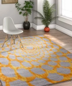 Well Woven 5'x7' Grammercy Yellow Modern Rug