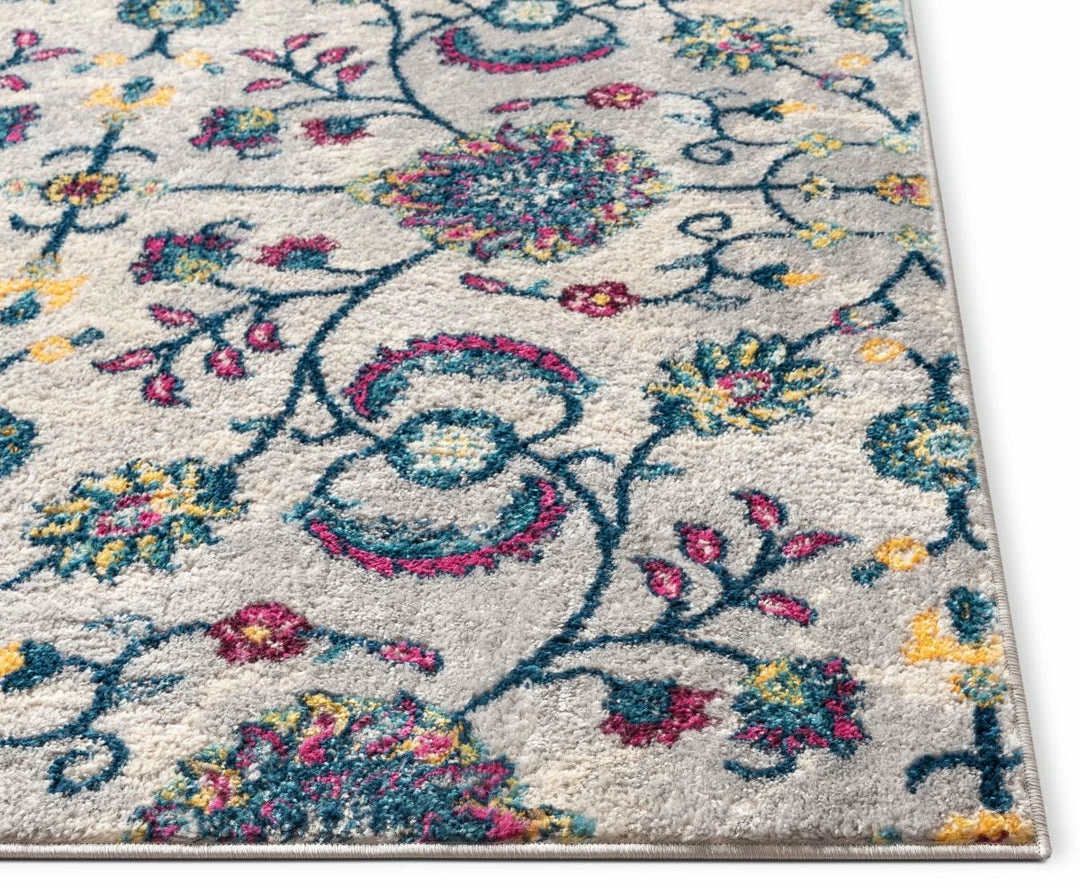 Well Woven Global Beatrix Ivory Modern Bohemian Floral Rug 3 Well Woven Global Beatrix Ivory Modern Bohemian Floral Rug