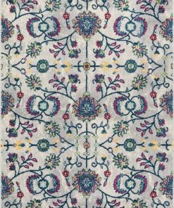 Well Woven Global Beatrix Ivory Modern Bohemian Floral Rug