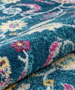 Well Woven Beatrix Blue Modern Bohemian Floral Rug