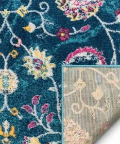 Well Woven Beatrix Blue Modern Bohemian Floral Rug