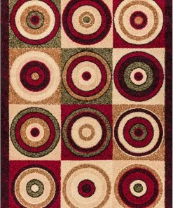 Well Woven Commerce Multi Modern 3-Piece Set (5' X 7' And Bonus 20" X 31" Mats) Geometric