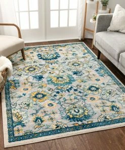 Well Woven Harper Blue Bohemian Oriental Rug Global
