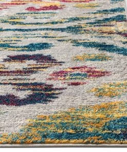 Well Woven Global Daisy Multi Bohemian Ikat Rug