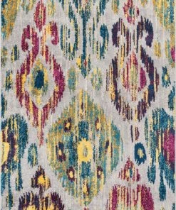 Well Woven Global Daisy Multi Bohemian Ikat Rug