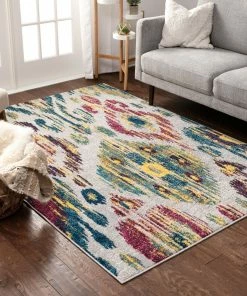 Well Woven Global Daisy Multi Bohemian Ikat Rug
