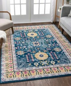 Well Woven Calloway Blue Bohemian Persian Rug