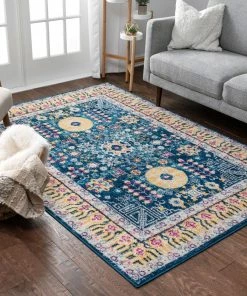 Well Woven Calloway Blue Bohemian Persian Rug