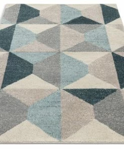 Well Woven Zeke Blue Mid-Century Modern Geometric Rug Global 9 Well Woven Zeke Blue Mid-Century Modern Geometric Rug Global