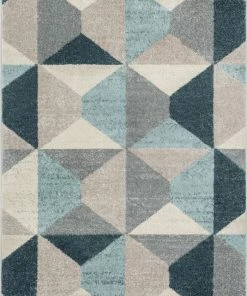 Well Woven Zeke Blue Mid-Century Modern Geometric Rug Global