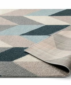 Well Woven Porter Blue Mid-Century Modern Geometric Rug