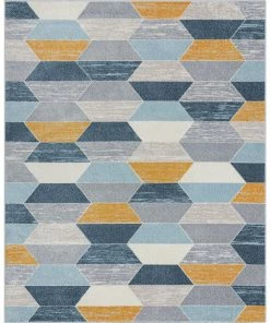 Well Woven Global Maddox Blue Modern Geometric Rug