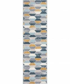 Well Woven Global Maddox Blue Modern Geometric Rug