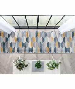 Well Woven Global Maddox Blue Modern Geometric Rug