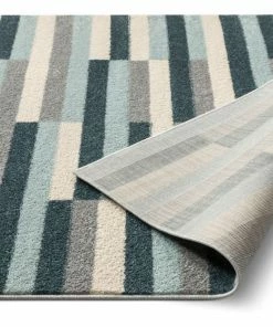 Well Woven Griffith Blue Modern Geometric Rug Global