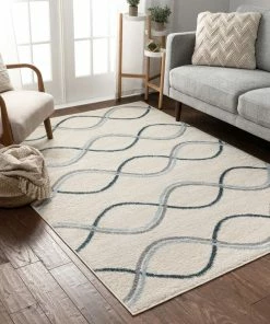 Well Woven Poppy Blue Modern Rug