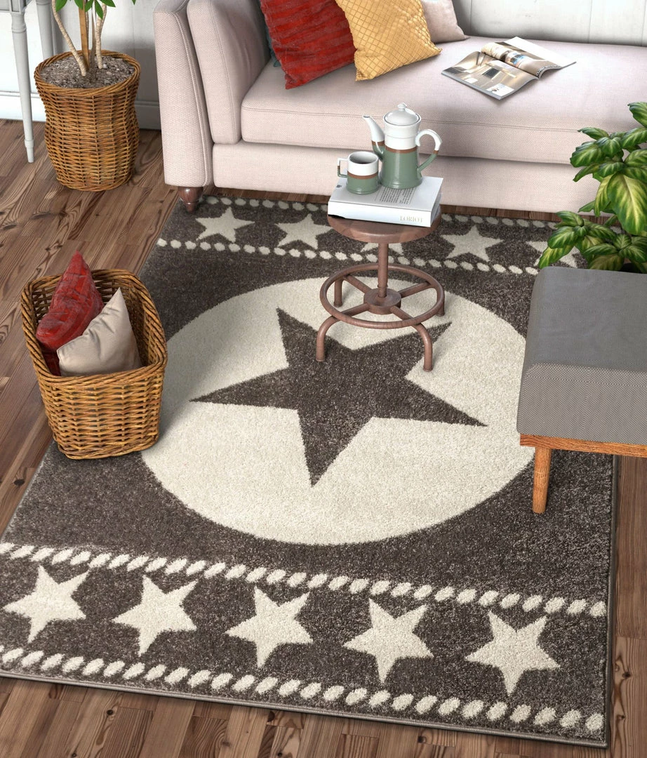 Well Woven Global Sparrow Brown Modern Novelty Rug 2 Well Woven Global Sparrow Brown Modern Novelty Rug