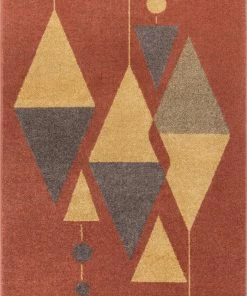 Well Woven Scarlett Red Mid-Century Modern Rug Global