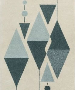 Well Woven Scarlett Blue Mid-Century Modern Rug Global