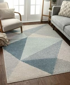 Well Woven Zelda Grey Modern Geometric Rug Global