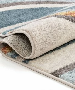 Well Woven 5'x7' Flutter Modern Abstract Beige Rug 5'3