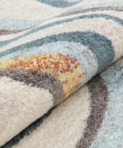 Well Woven 5'x7' Flutter Modern Abstract Beige Rug 5'3