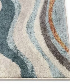 Well Woven 5'x7' Flutter Modern Abstract Beige Rug 5'3