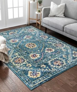 Well Woven Mae Blue Modern Bohemian Rug 10 Well Woven Mae Blue Modern Bohemian Rug