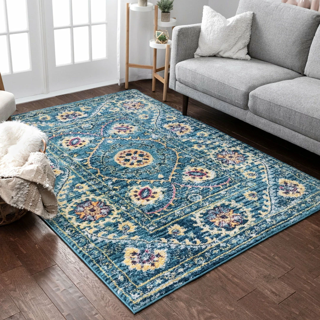 Well Woven Mae Blue Modern Bohemian Rug 5 Well Woven Mae Blue Modern Bohemian Rug