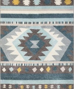Well Woven Global Sentinel Southwestern Geometric Blue Rug
