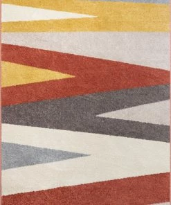 Well Woven Geometric Yuma Modern Abstract Terracotta Rug