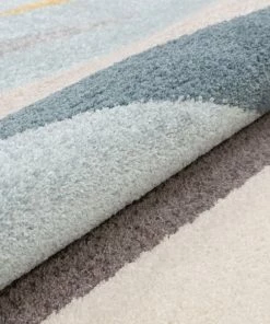 Well Woven Yuma Modern Abstract Blue Rug 5'3" X 7'3" Geometric 9 Well Woven Yuma Modern Abstract Blue Rug 5'3