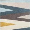 Well Woven Yuma Modern Abstract Blue Rug 5'3" X 7'3" Geometric