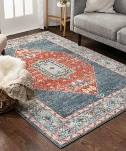 Well Woven Mabel Blue Modern Vintage Rug Global