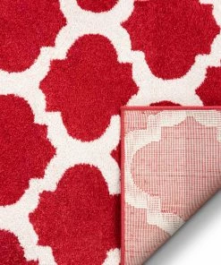 Well Woven Zoe Red Modern Trellis Rug