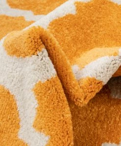 Well Woven Geometric Zoe Orange Modern Trellis Rug