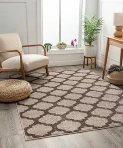 Well Woven 3'x5' Zoe Natural Modern Trellis Rug