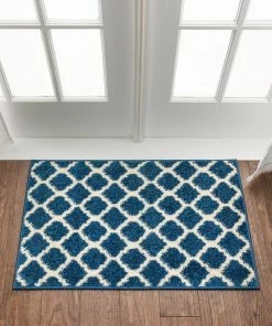 Well Woven Zoe Blue Modern Trellis Rug 11 Well Woven Zoe Blue Modern Trellis Rug
