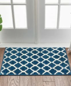 Well Woven Zoe Blue Modern Trellis Rug 13 Well Woven Zoe Blue Modern Trellis Rug