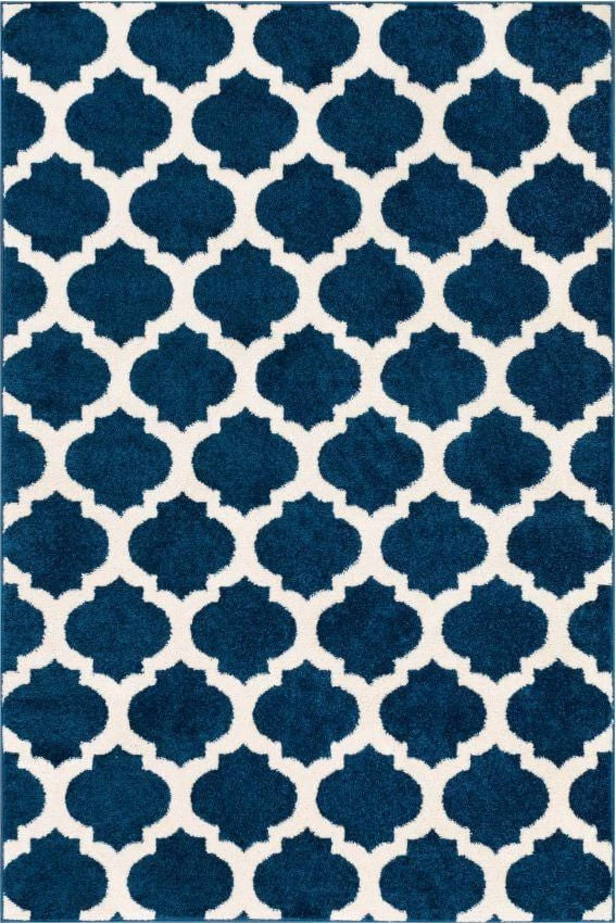 Well Woven Zoe Blue Modern Trellis Rug 1 Well Woven Zoe Blue Modern Trellis Rug