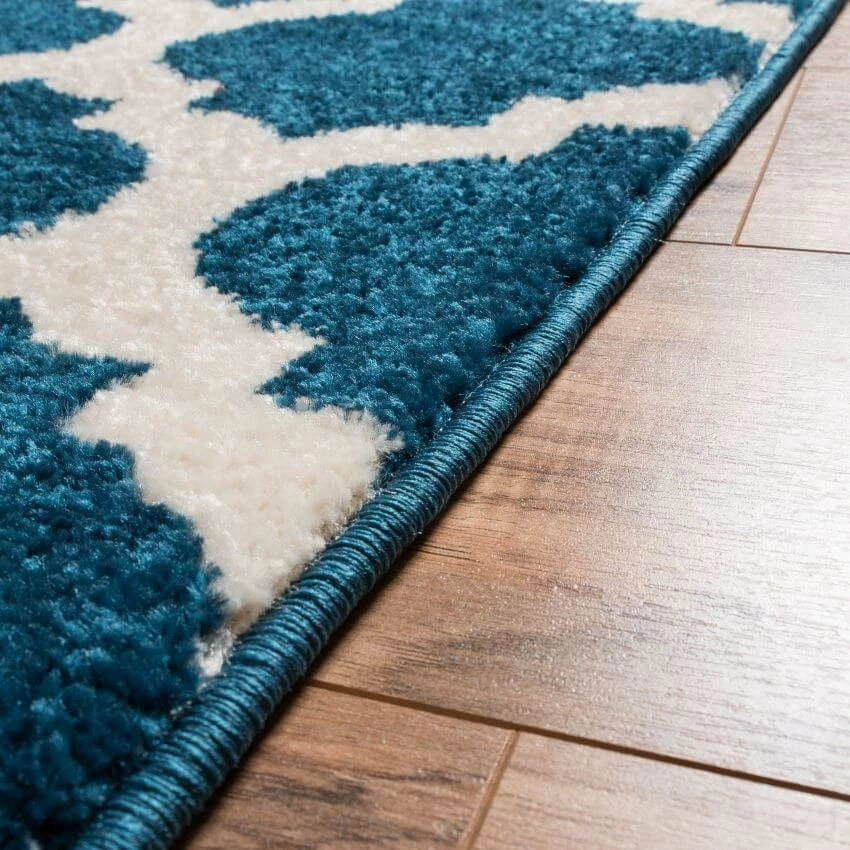 Well Woven Zoe Blue Modern Trellis Rug 6 Well Woven Zoe Blue Modern Trellis Rug