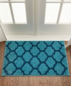 Well Woven Zoe Light Blue Modern Trellis Rug 9 Well Woven Zoe Light Blue Modern Trellis Rug